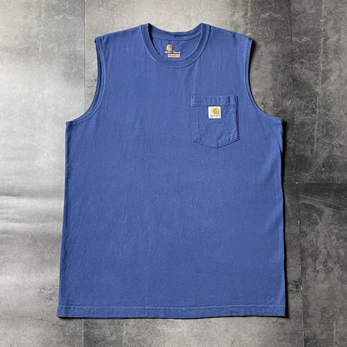 CARHARTT 칼하트 블루 포켓 슬리브리스 A01187 상품이미지1