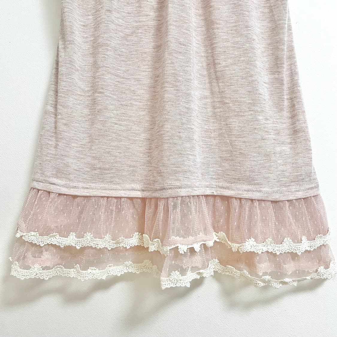 일본빈티지 히메갸루 핑크도트슬리브리스 러블리 도트탑 땡땡이나시갸루러블리 상품이미지7