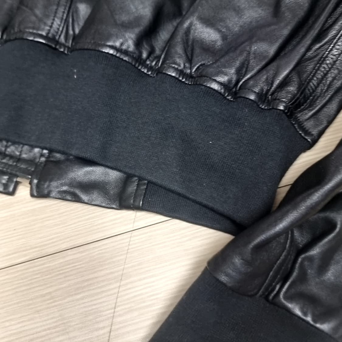 silers 사일러스 블랙 가죽 봄버 자켓(95-100) 상품이미지8