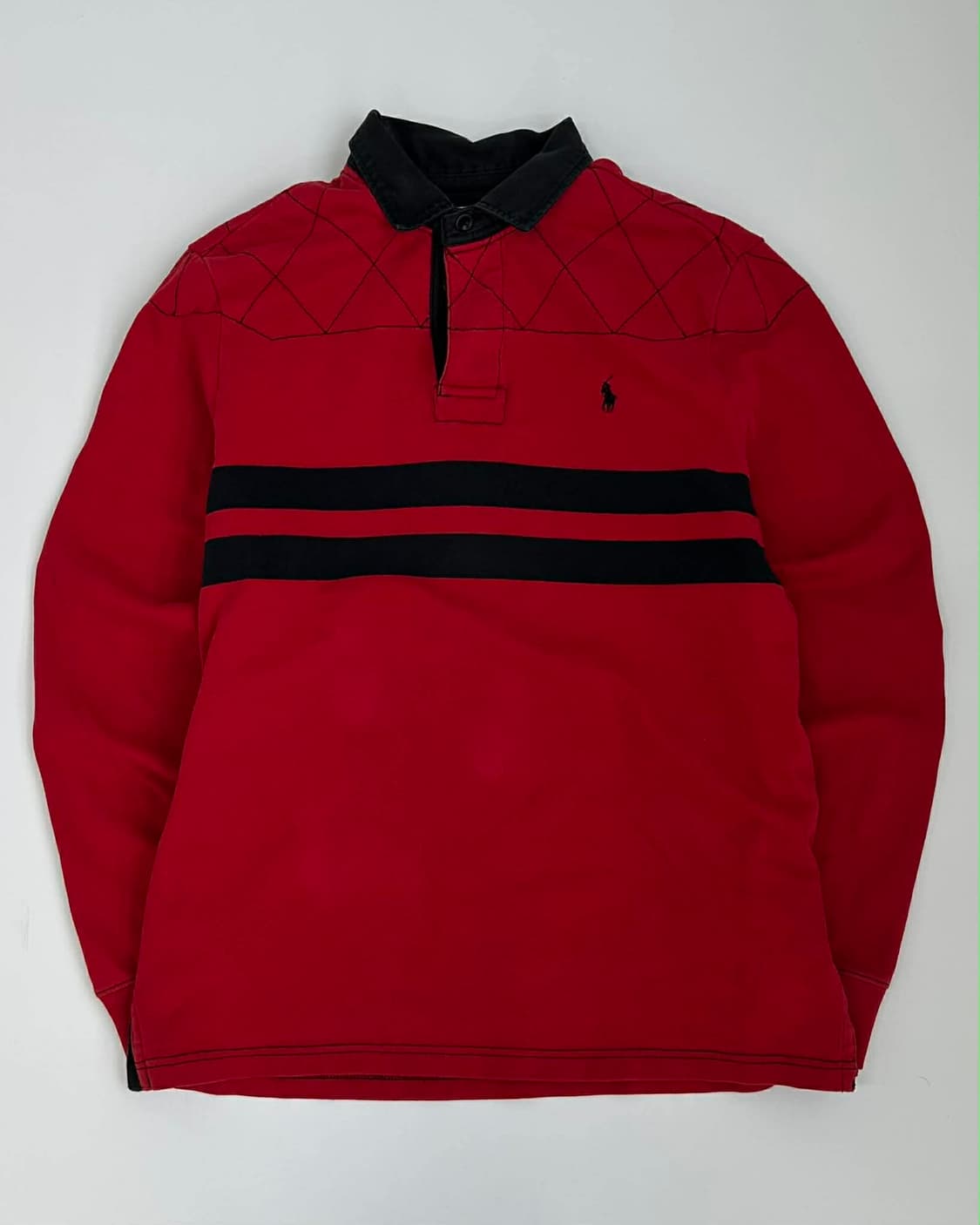 [L] 폴로 랄프로렌 퀄티트 숄더 럭비 셔츠 카라넥 슬리브 상품이미지1