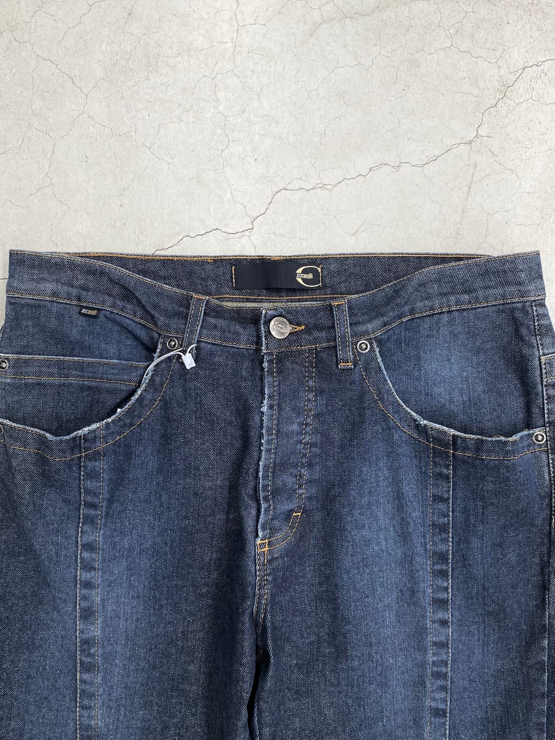 저스트 카발리 패널 데님 플레어 팬츠 상품이미지4