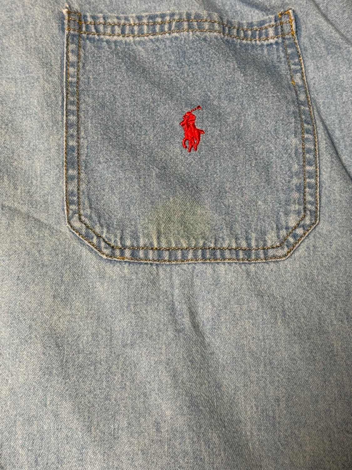 폴로랄프로렌 연청 반팔셔츠 XL 상품이미지3