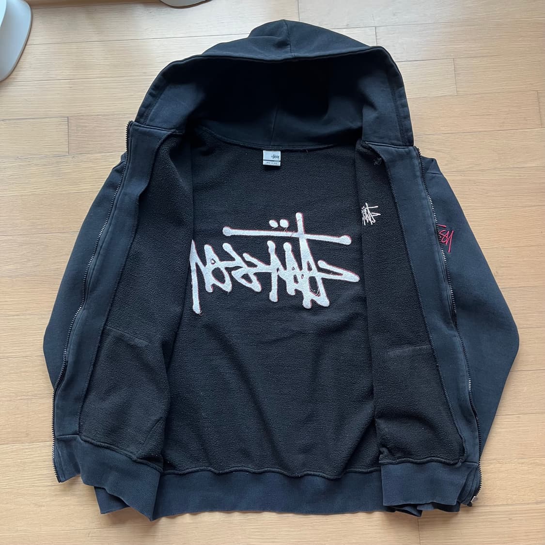 올드 스투시 후드 집업 미국제조 Made in USA 상품이미지3