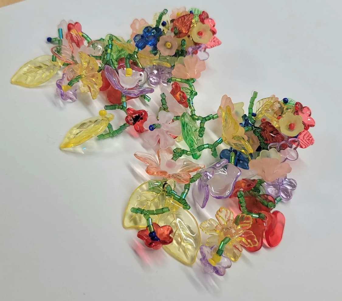 PROP 플라워 화려한 멀티컬러 아크릴 귀걸이 이어링 상품이미지2