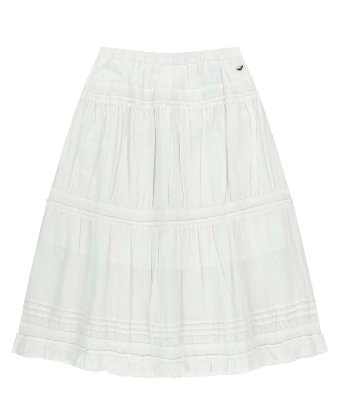 COYSEIO 셔링 미디 스커트 화이트 1 사이즈 상품이미지6