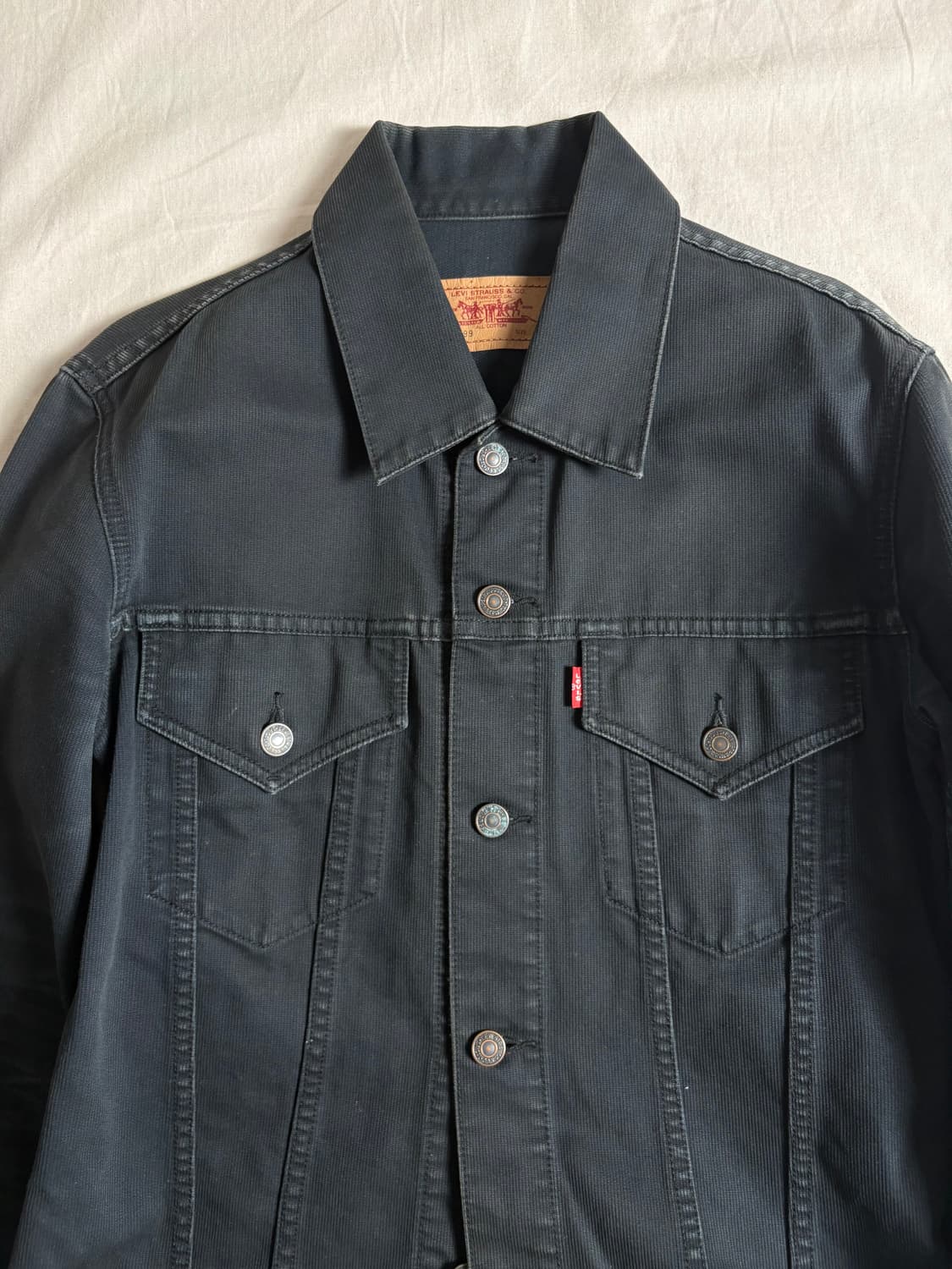 Levis 리바이스 블랙 데님 트러커 자켓 M 상품이미지3