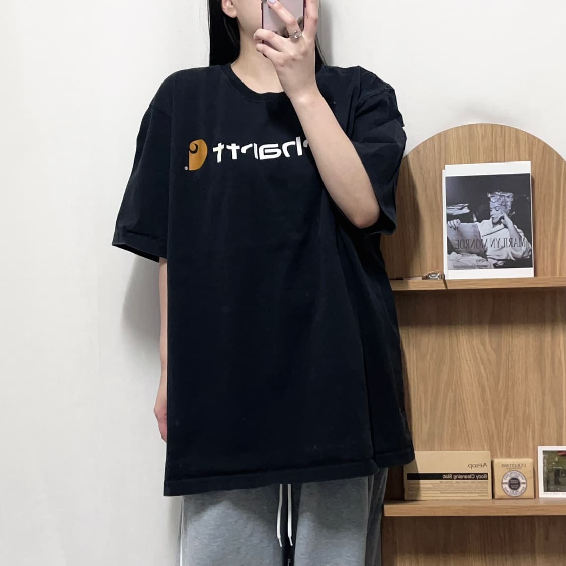 [정품] 칼하트 블랙 빅로고 반팔티 [ 오리지널XL ] 상품이미지2