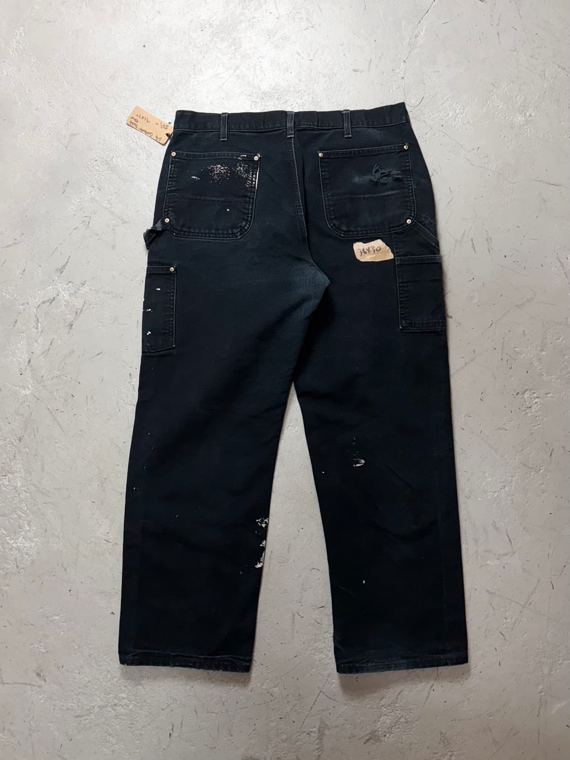 OG USA 칼하트 B01 더블니 블랙 칼하트 썩블니 워크팬츠 상품이미지3