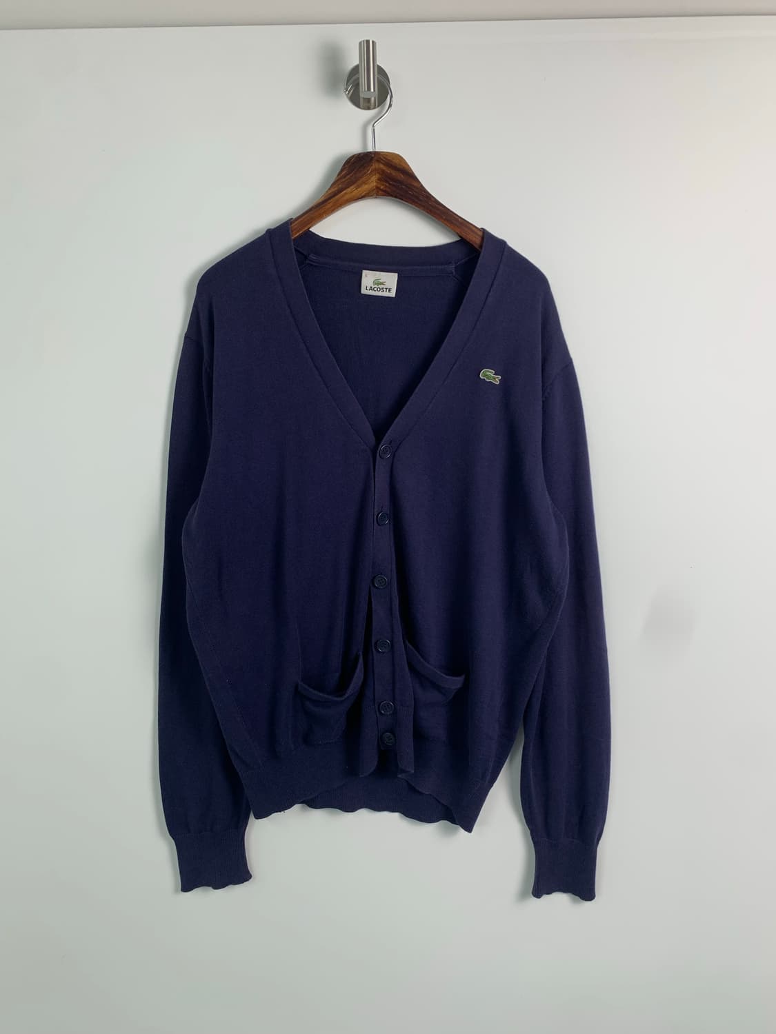 라코스테 자수로고 네이비 니트 가디건 상품이미지2