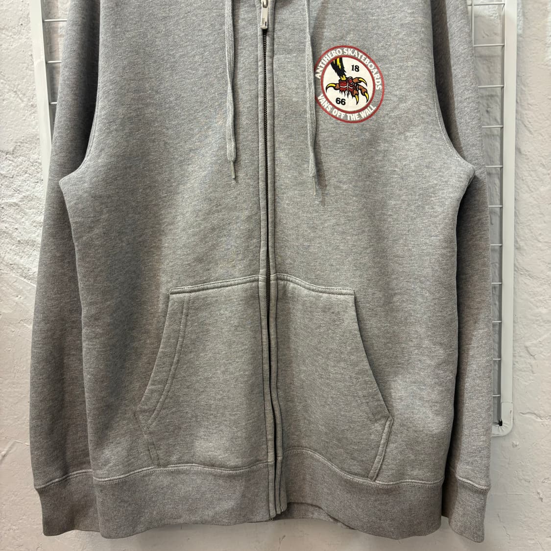 반스 안티 히어로 빅 로고 그레이 후드집업 M 상품이미지4