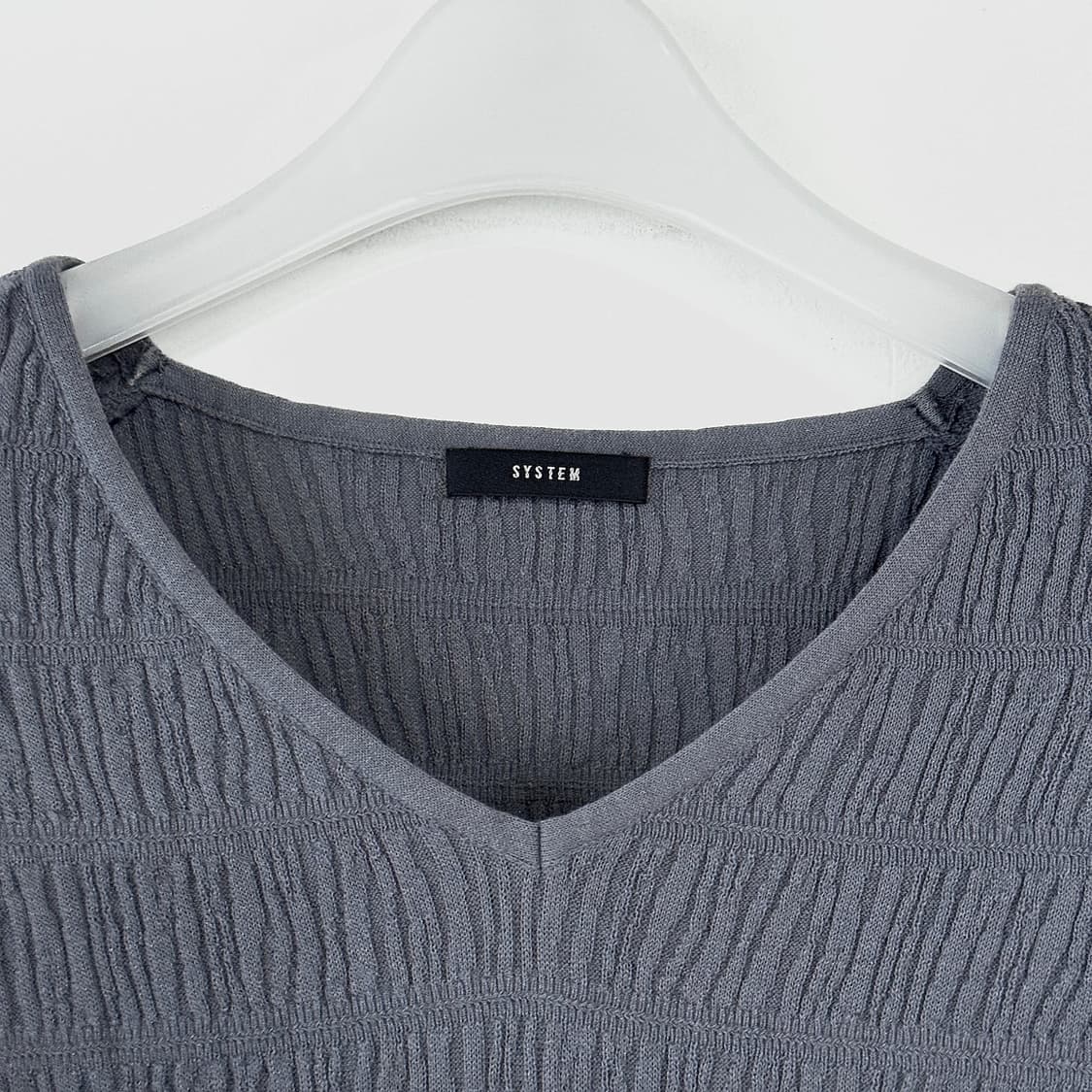 시스템 크링클 브이넥 니트 탑 상품이미지2