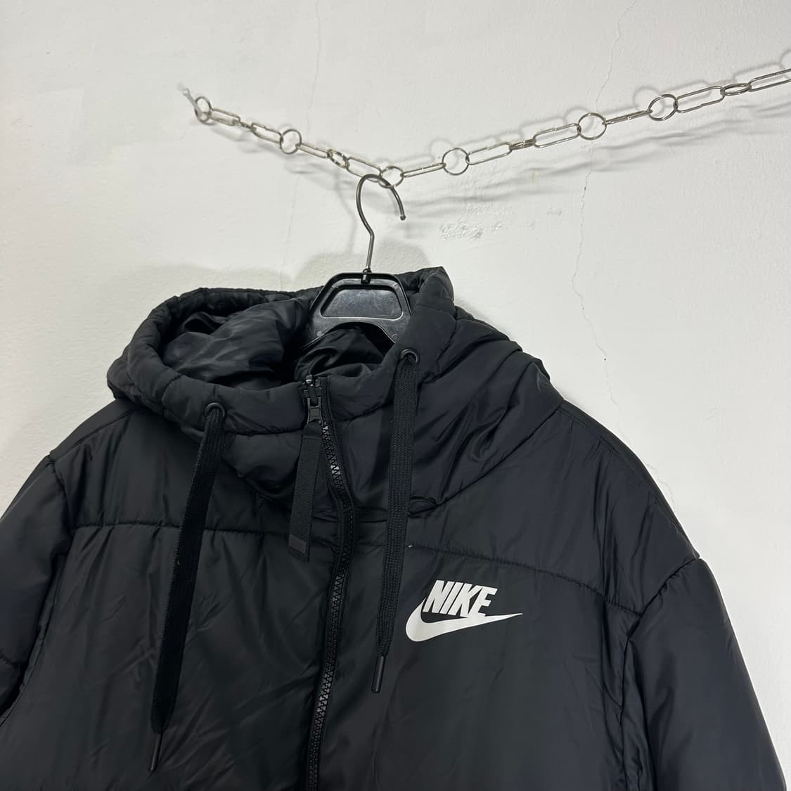우먼M 나이키 블랙 리버시블 롱패딩 상품이미지3