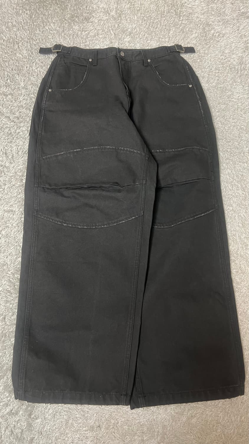 [M] Mjd 캔버스 3D 니 팬츠 차콜 상품이미지1