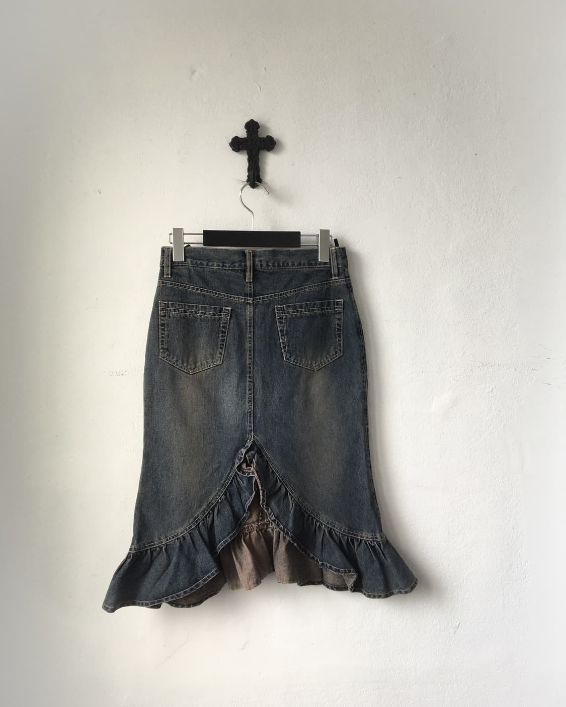 Frill point washing skirt 상품이미지2