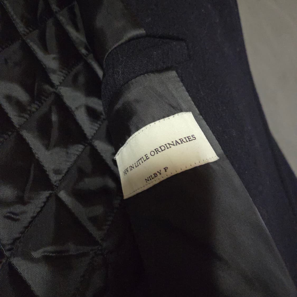 NILBY P 닐바이피 싱글 래글런 발마칸 코트 다크네이비 상품이미지9