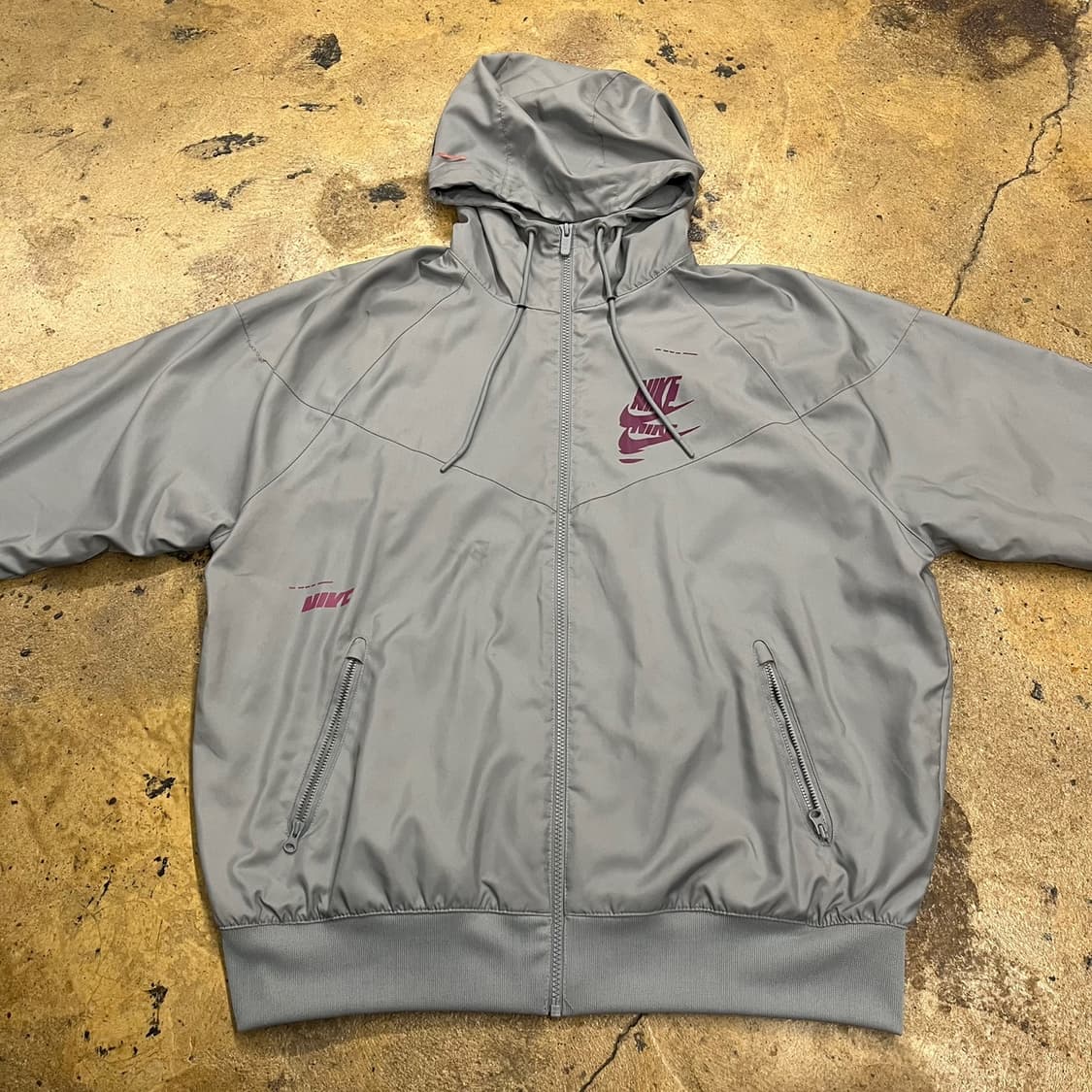 [정품/XL] 나이키 바람막이 회색 후드 집업 b14 상품이미지3