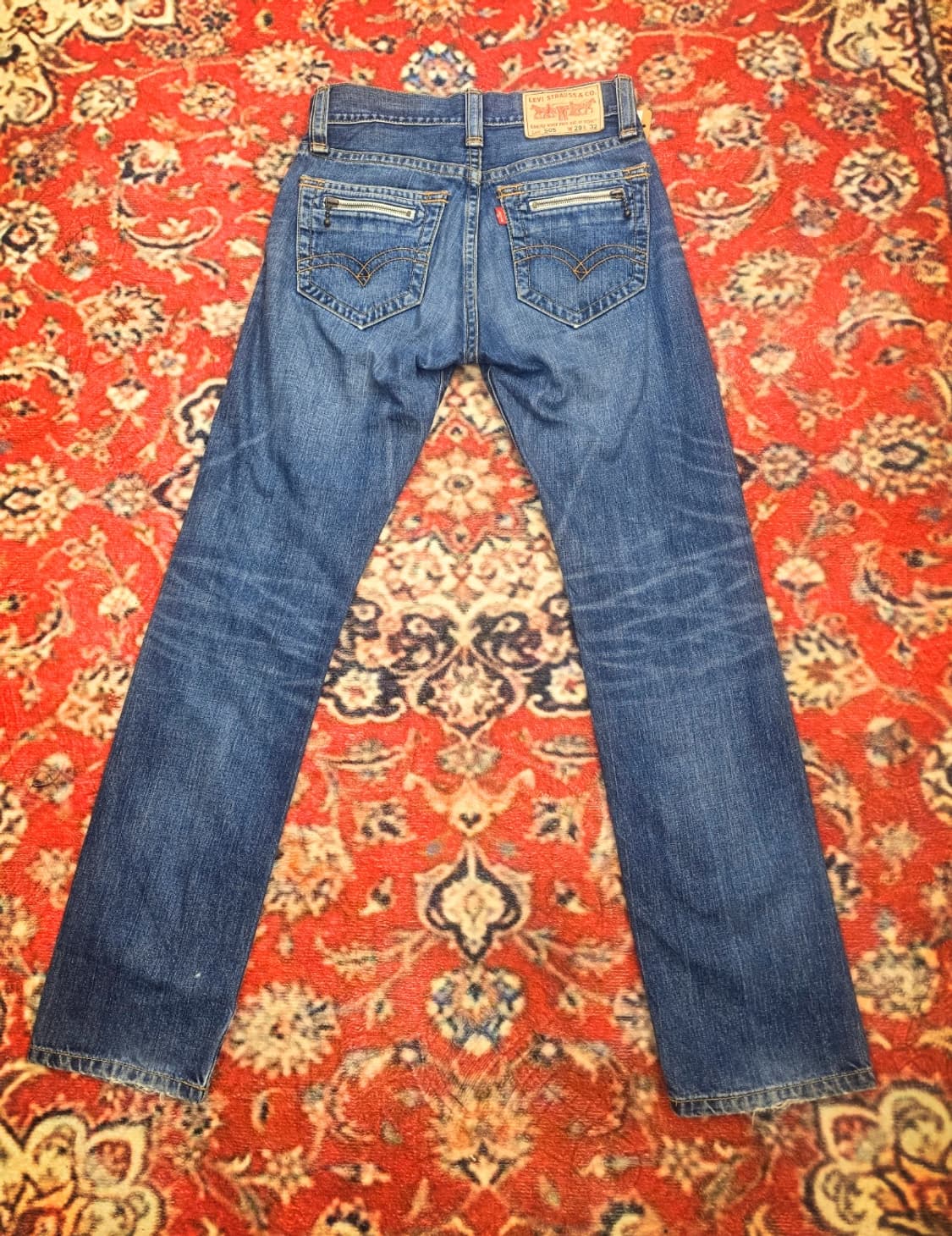 일본 빈티지진 90s리바이스 505 인디고 데님팬츠 상품이미지4