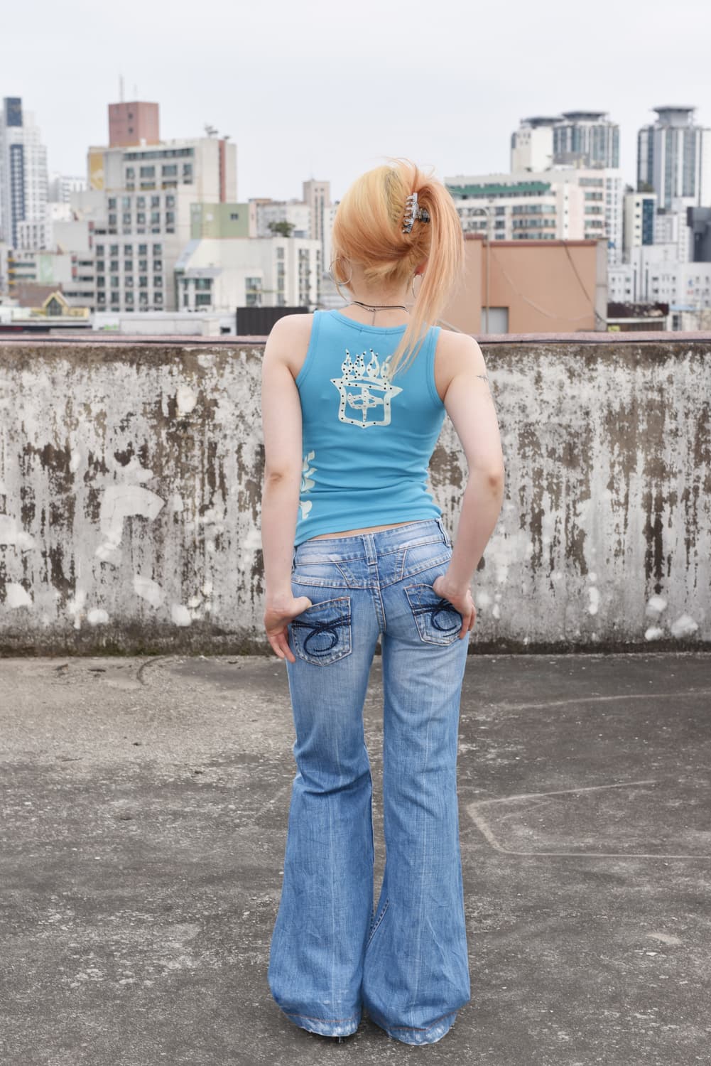 블루 캔디 스컬 탱크 상품이미지7