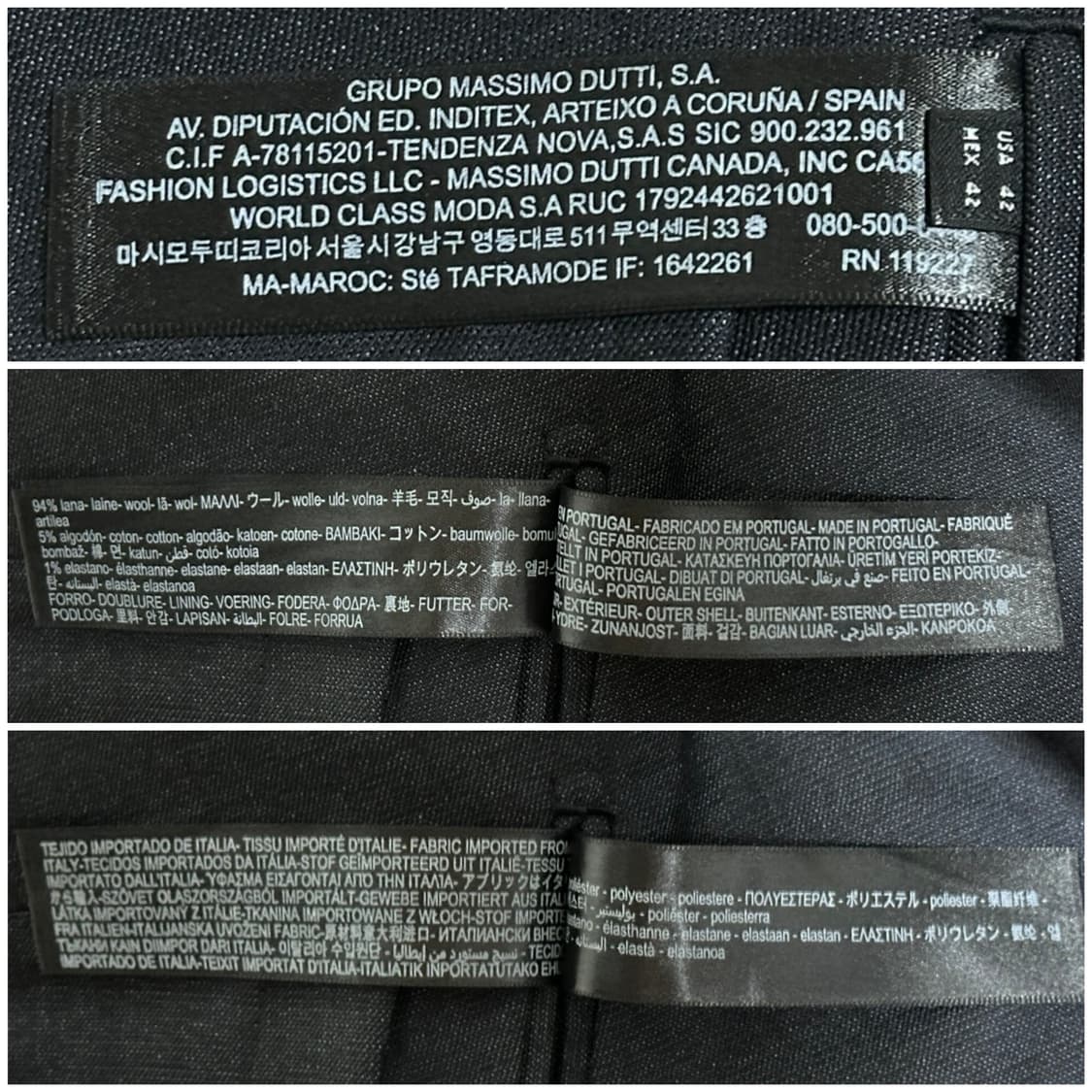 새상품 22SS) 마시모두띠 더블 블레이저 105/차콜그레이 상품이미지8