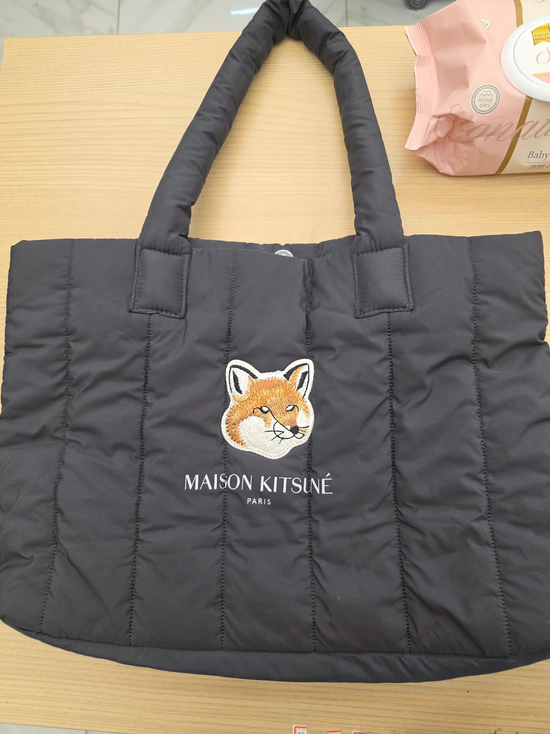 메종키츠네 x 라네즈 패딩백 그레이 상품이미지3