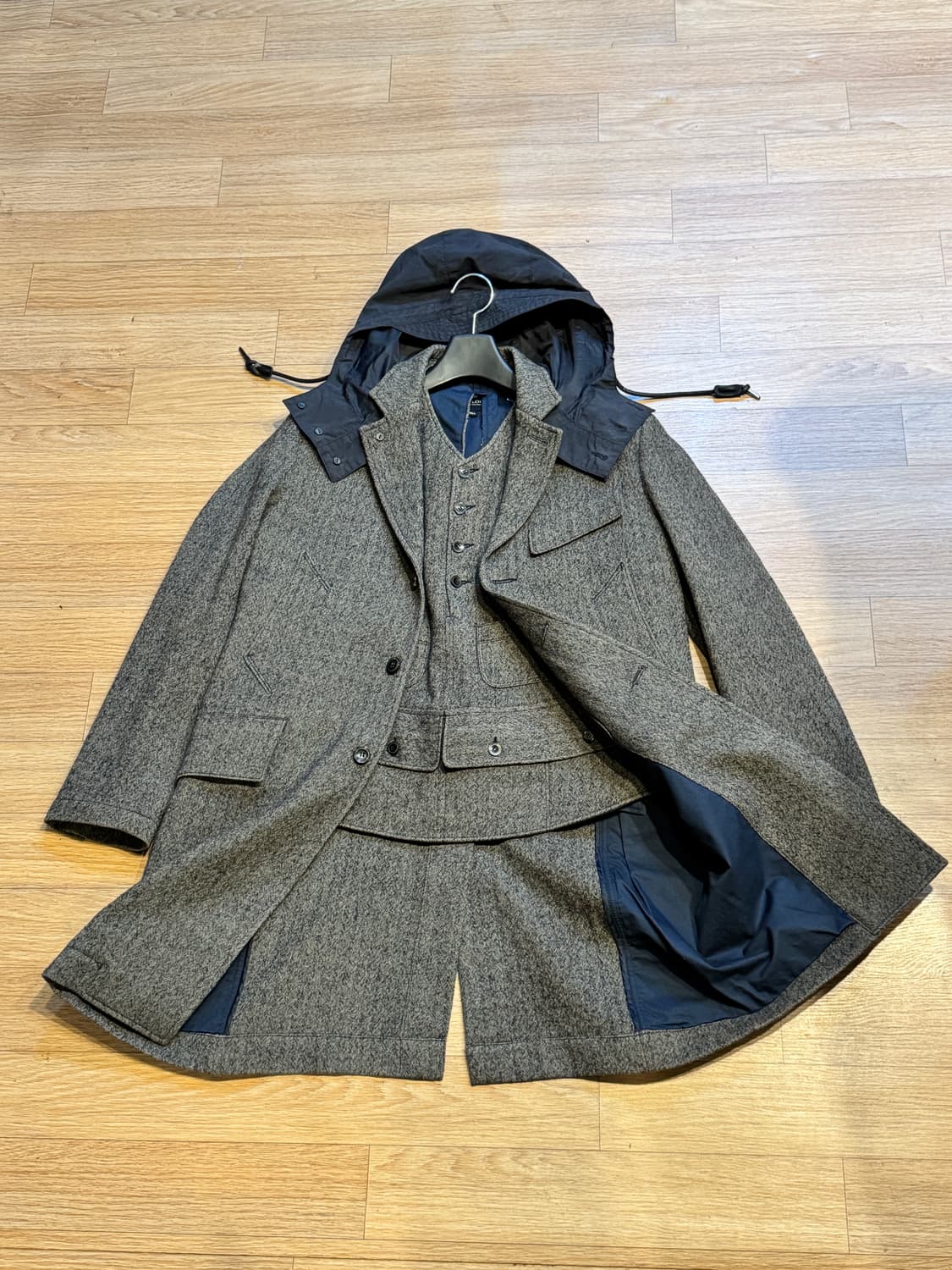 이스트로그 헤링본 후드코트 상품이미지4