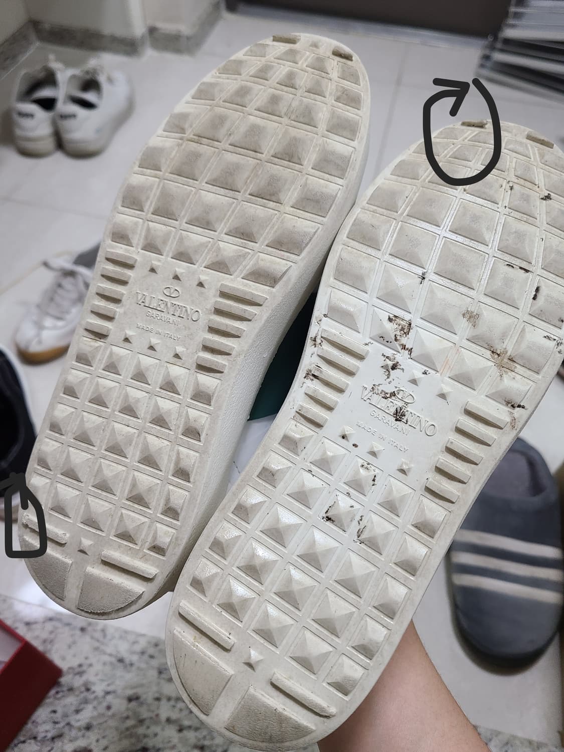 발렌티노 히든 스니커즈 유광 녹색(36) 상품이미지6