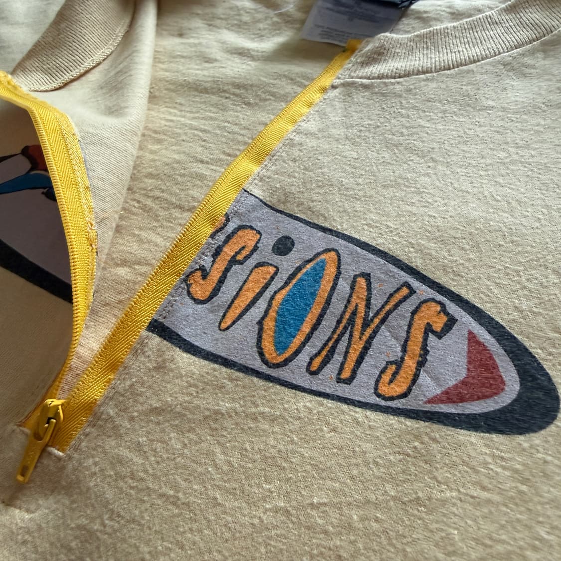 90s USA Sessions Skateboard Half zip 티셔츠 상품이미지7