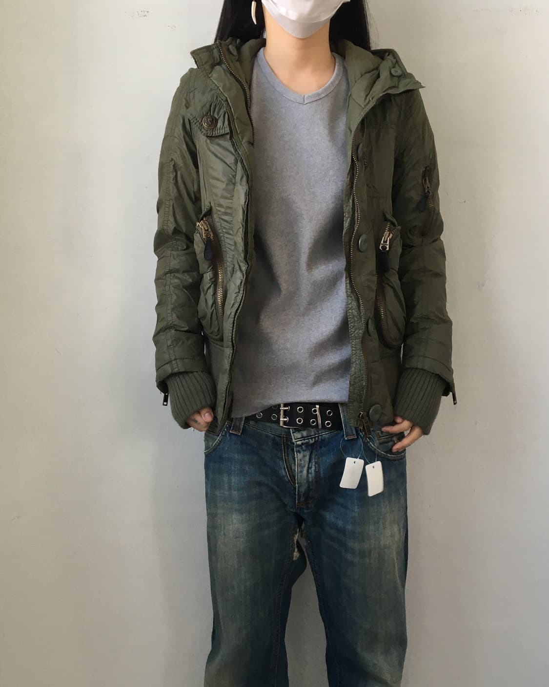 Moussy high neck hood jacket 상품이미지7