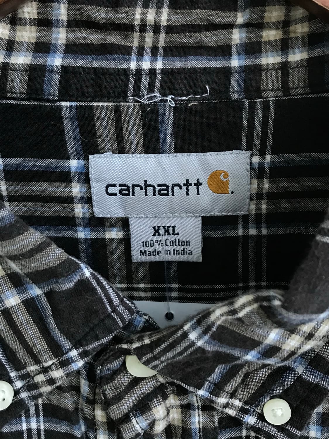 🤓 칼하트 브라운 체크 셔츠, 카고팬츠 코디 세트 상품이미지4