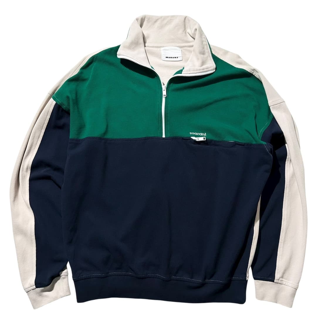 이자벨마랑 컬러블럭 하프집업 맨투맨 상품이미지1