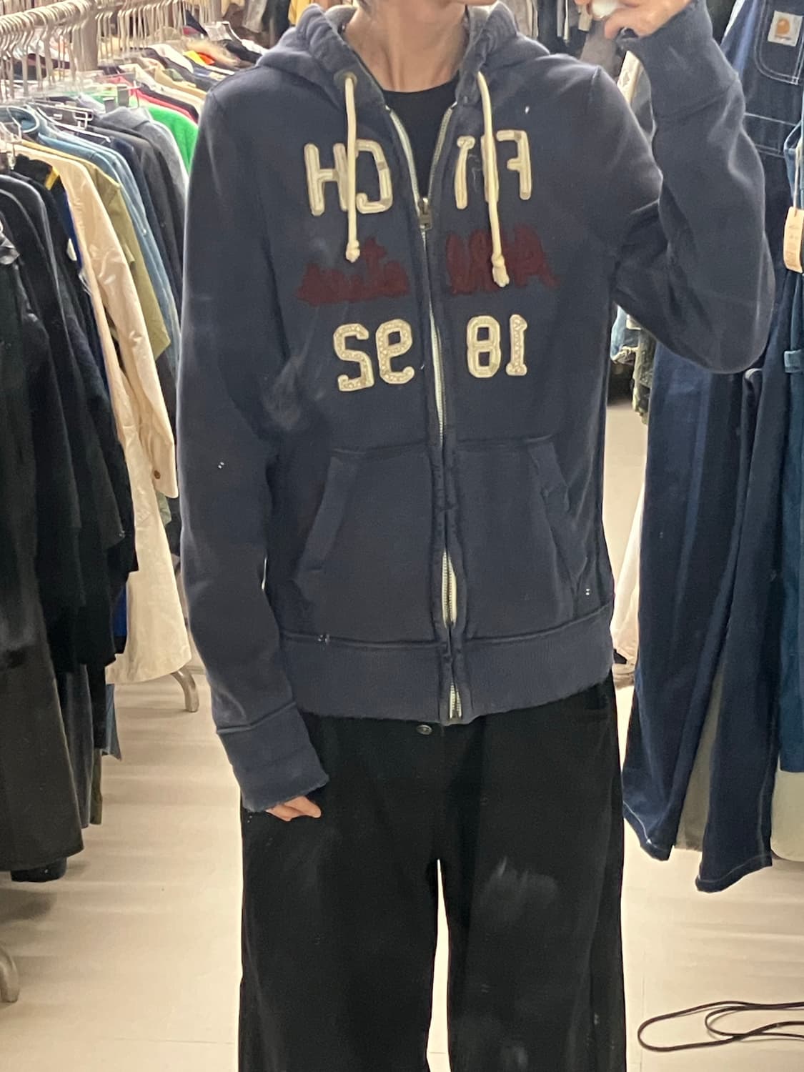 아베크롬비 네이비 후드집업 M 상품이미지6