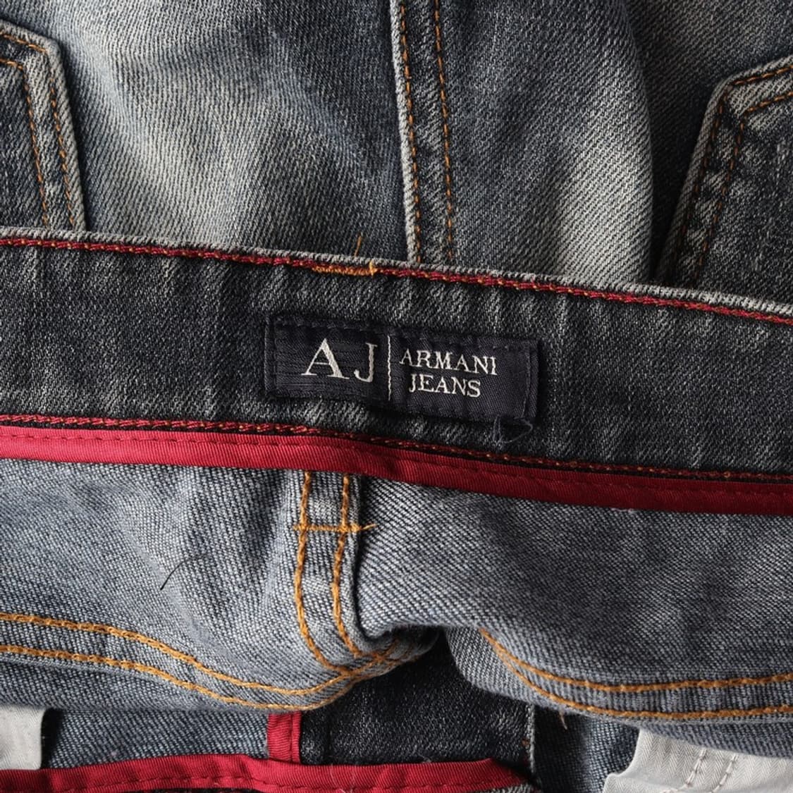 아르마니 진 J15 슬림 핏 워싱 데님 팬츠 34 상품이미지6
