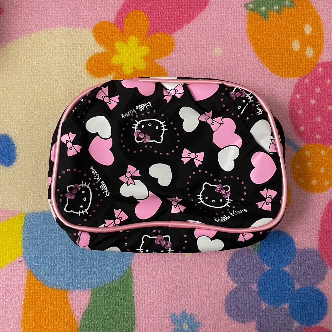 04년도 산리오 고전 키티 블랙핑크 리본 파우치 상품이미지3