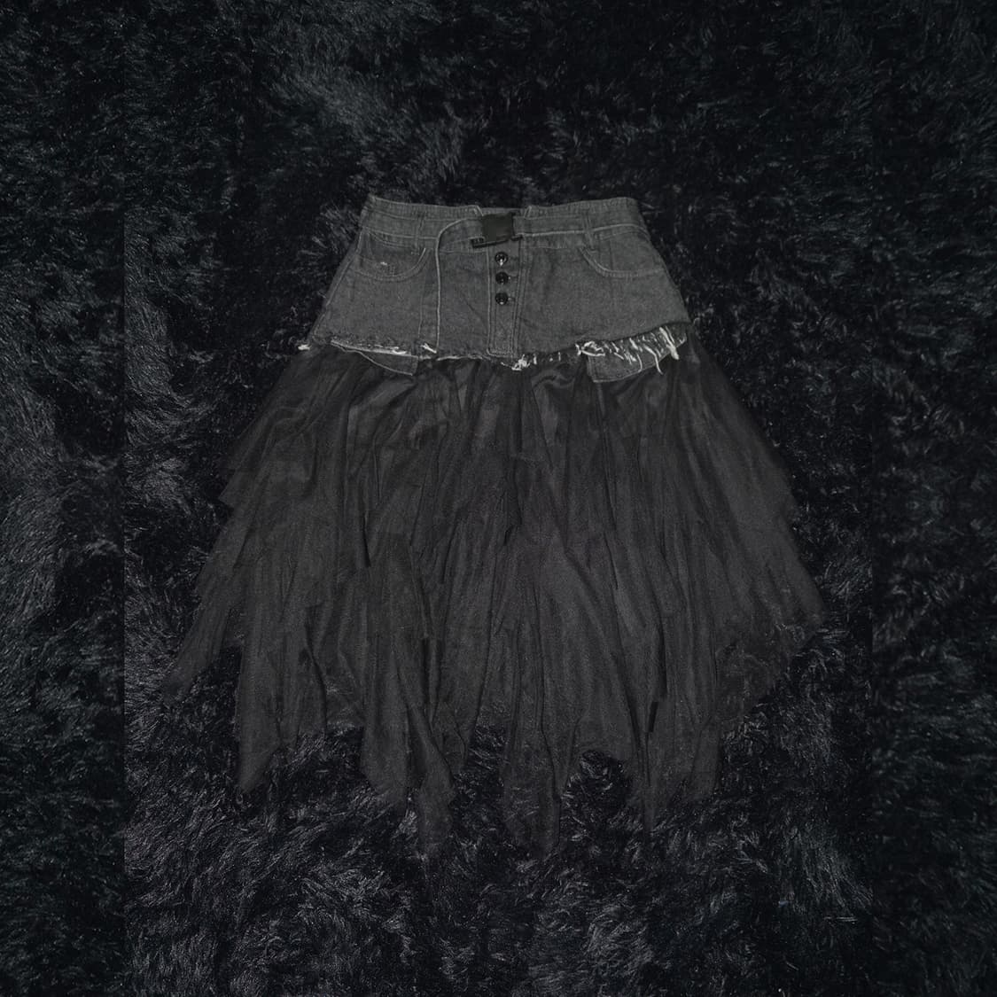 gothic layered denim skirt  상품이미지1