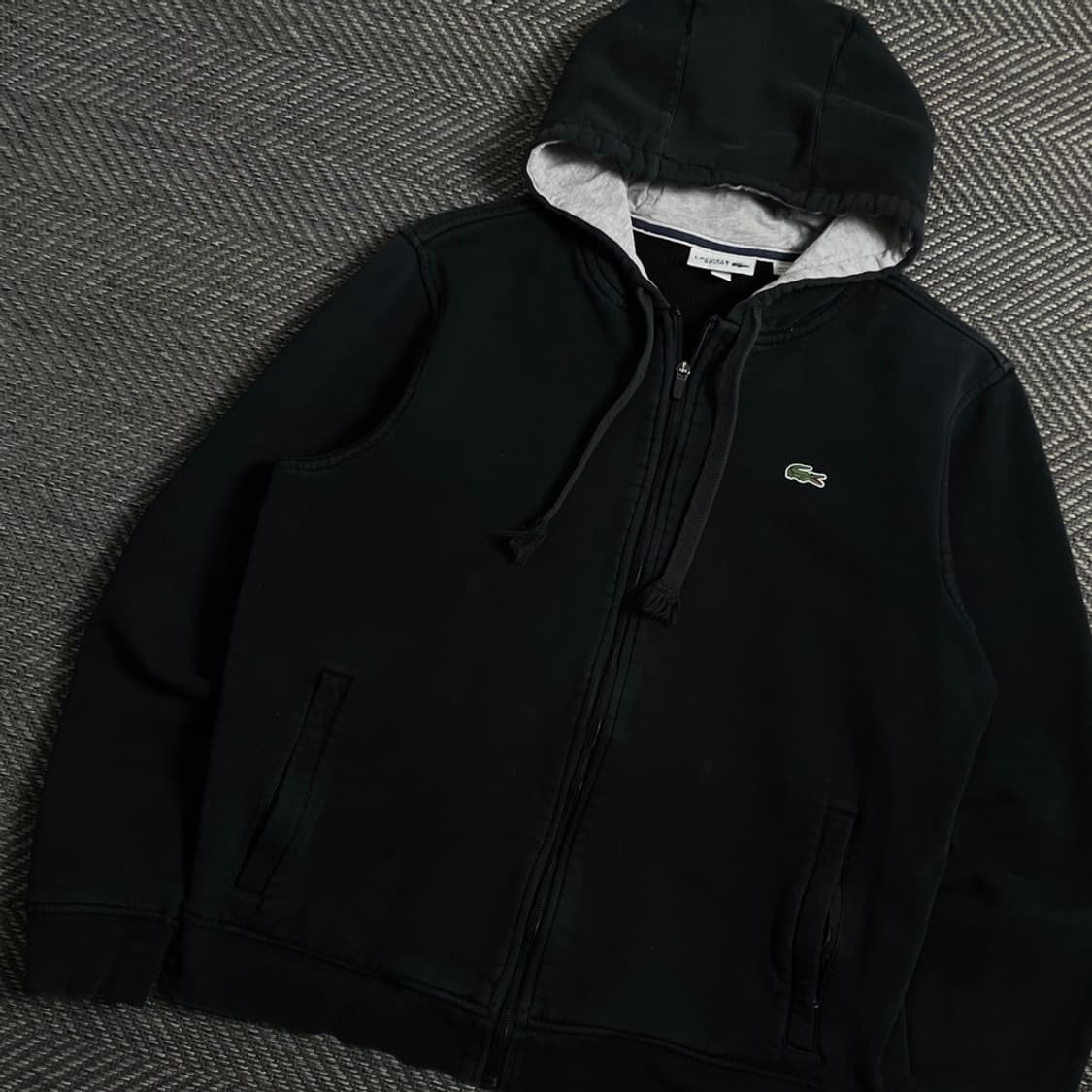 라코스테 자수로고 미니멀 후드 집업y 4616 상품이미지1