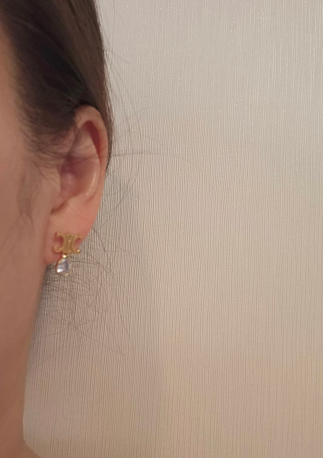 셀린느 금장 트리오페 크리스탈 귀걸이 업사이클링 상품이미지7