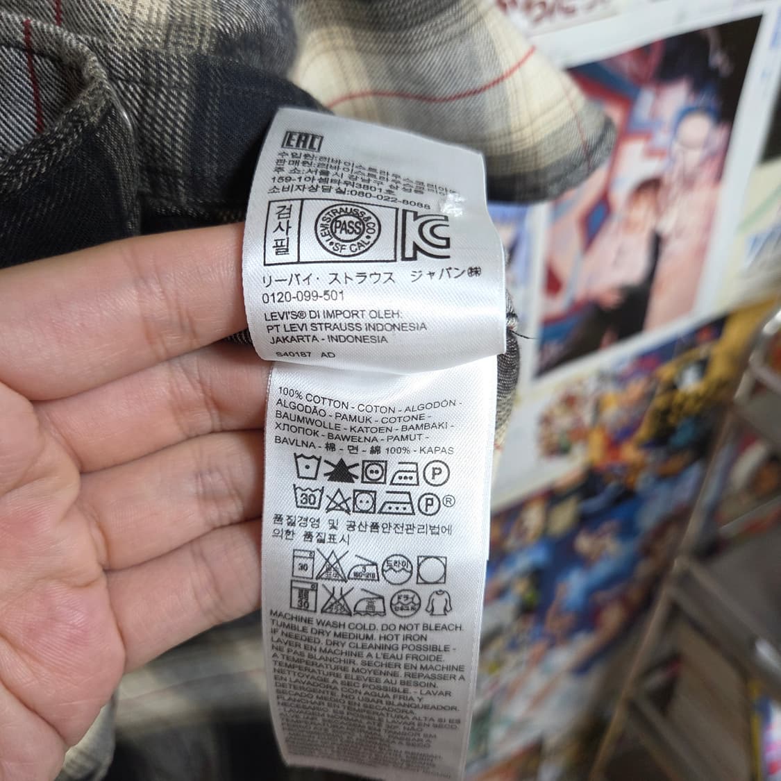 리바이스 베이지 블랙 체크 웨스턴 셔츠 상품이미지9