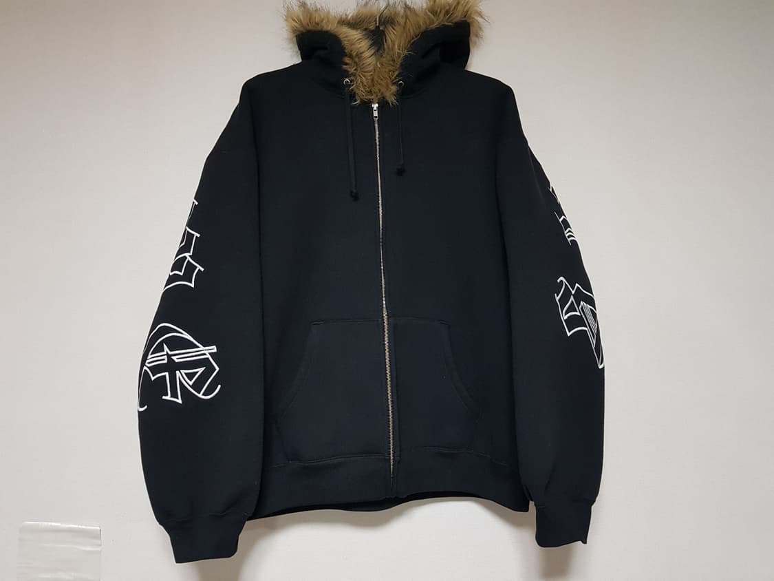 슈프림 포우 퍼 후드 집업 티셔츠 블랙 25FW 상품이미지2