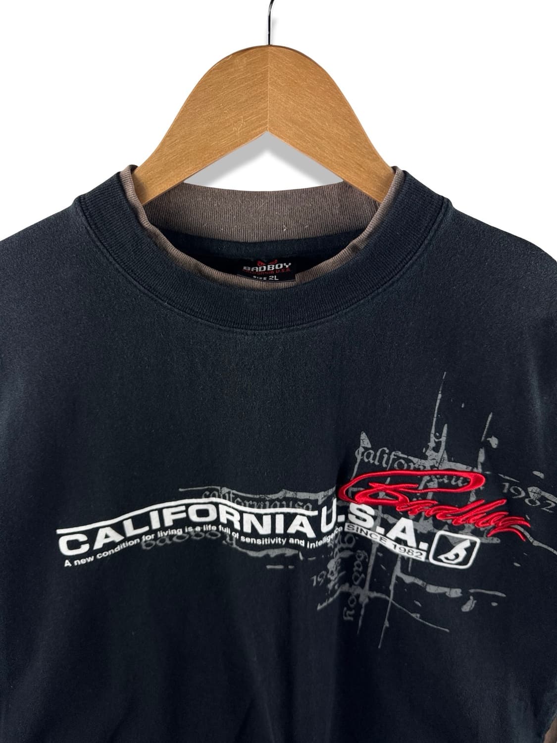 배드보이 레터링 Y2K 프린팅 롱슬리브1873 상품이미지3