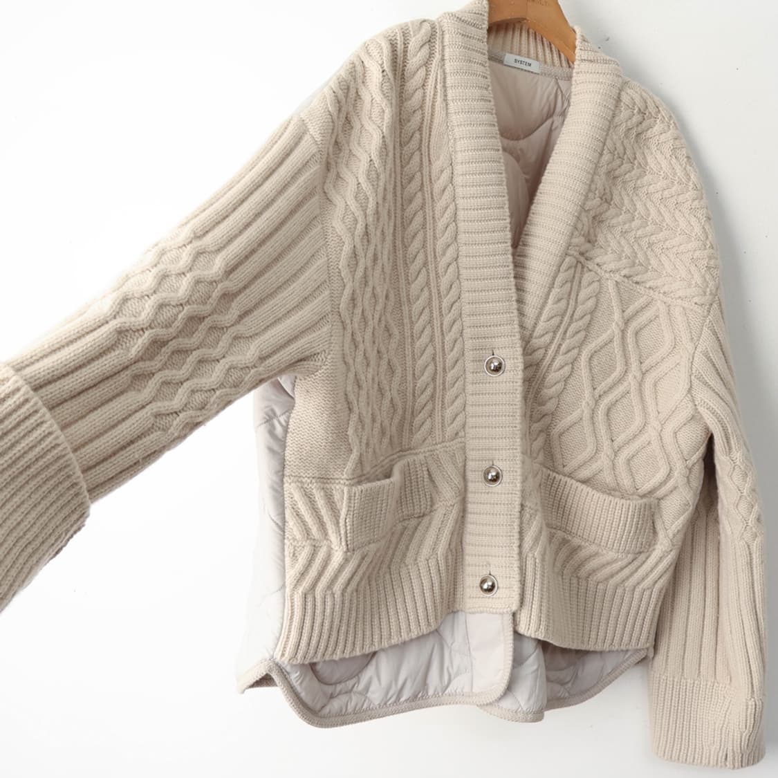 55/시스템 울 텍스처 블록 점퍼 상품이미지5