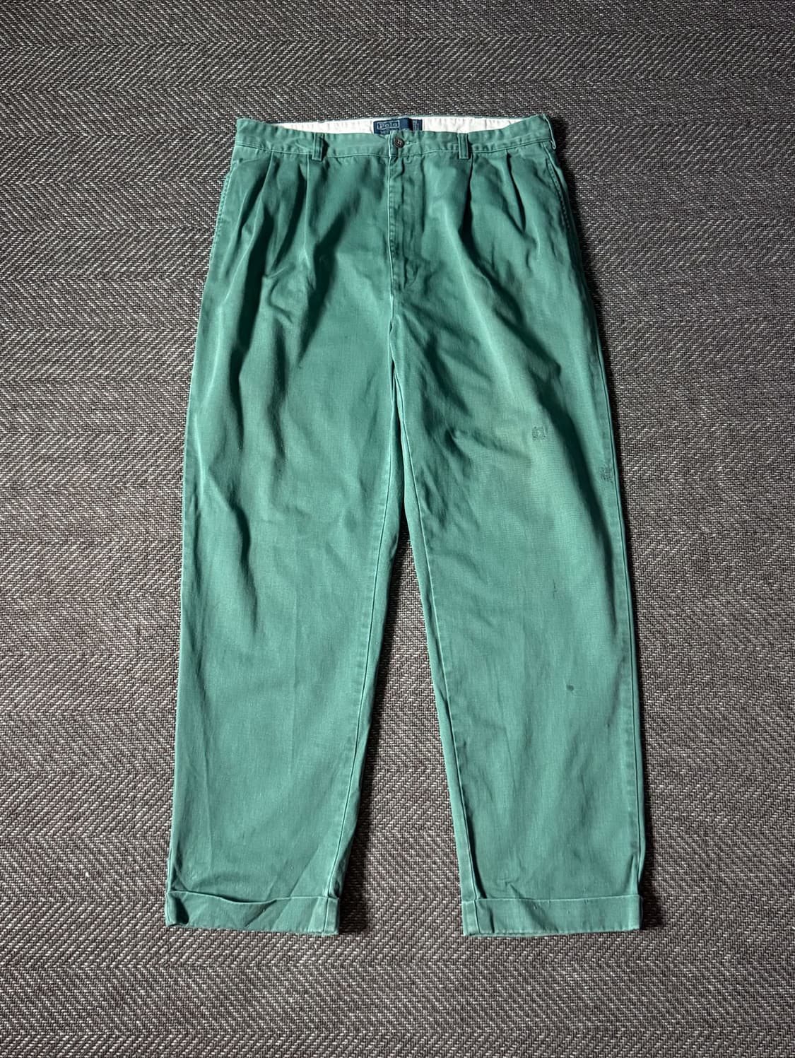 (36) 90s 폴로 랄프로렌 HAMMOND 더블 플리츠 치노 팬츠 상품이미지1