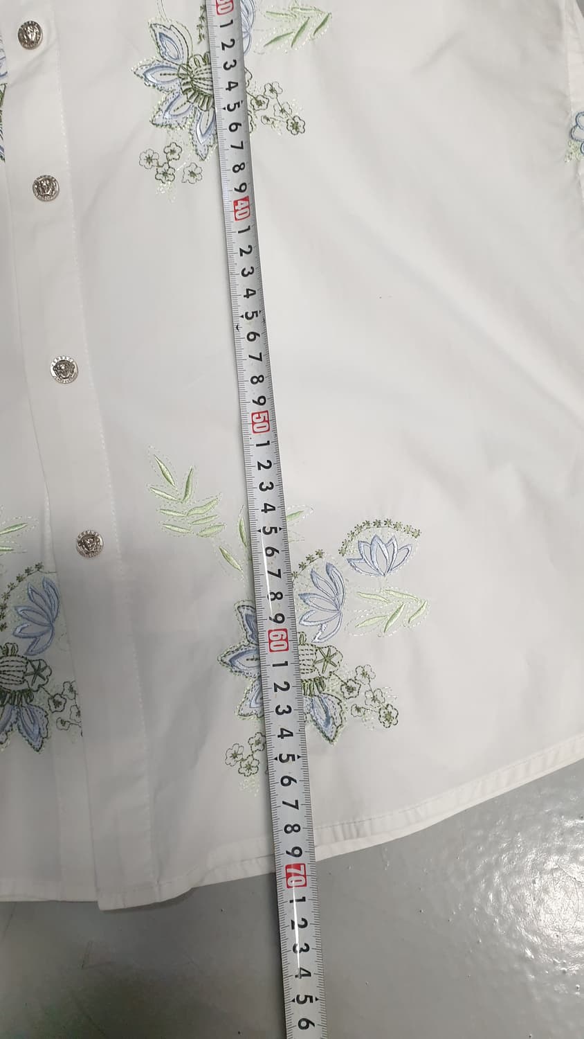 Versace Dolm 자수면 셔츠 L 상품이미지5