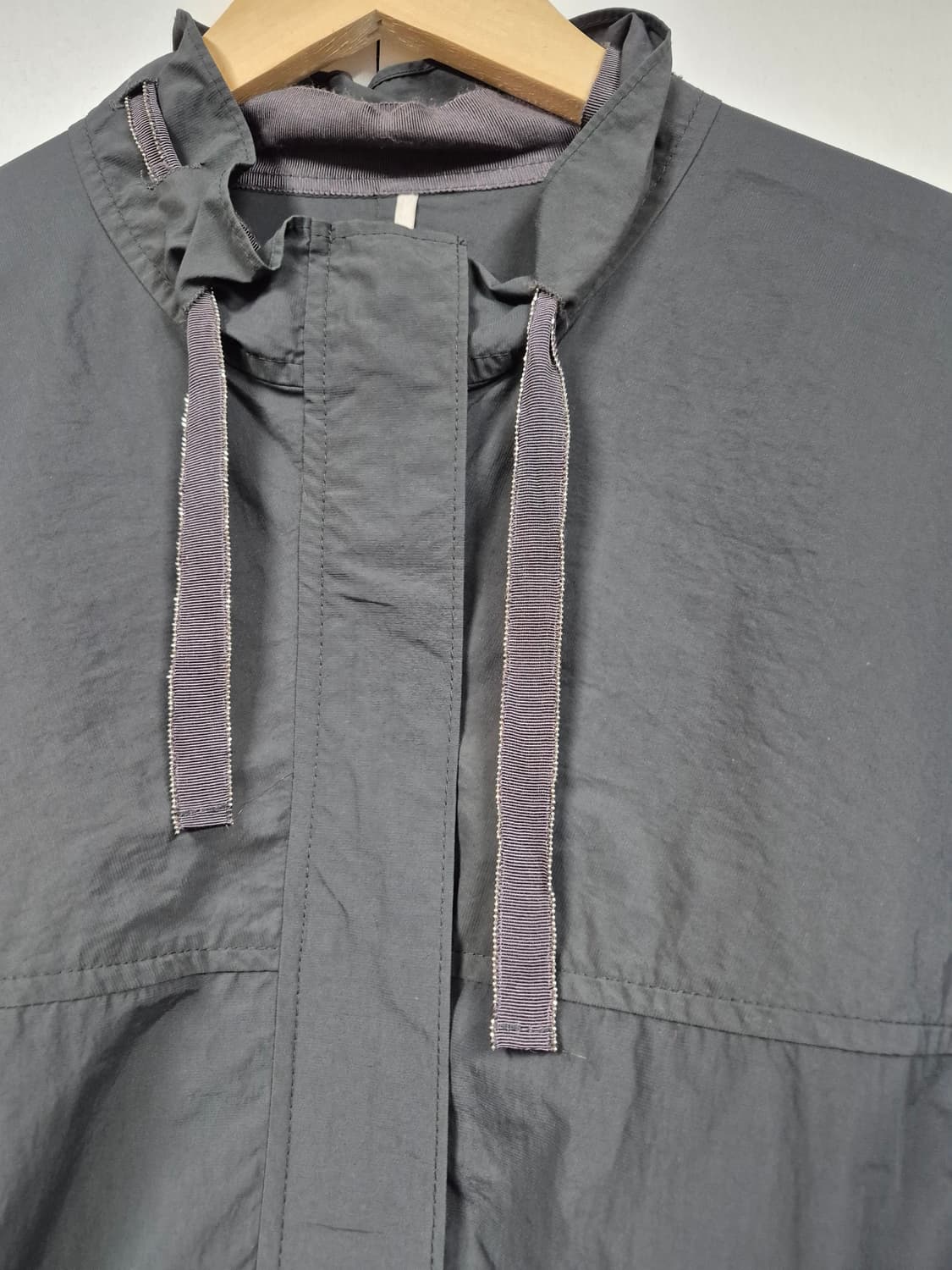 리본 장식 루즈 바람막이 재질 아우터 상품이미지5