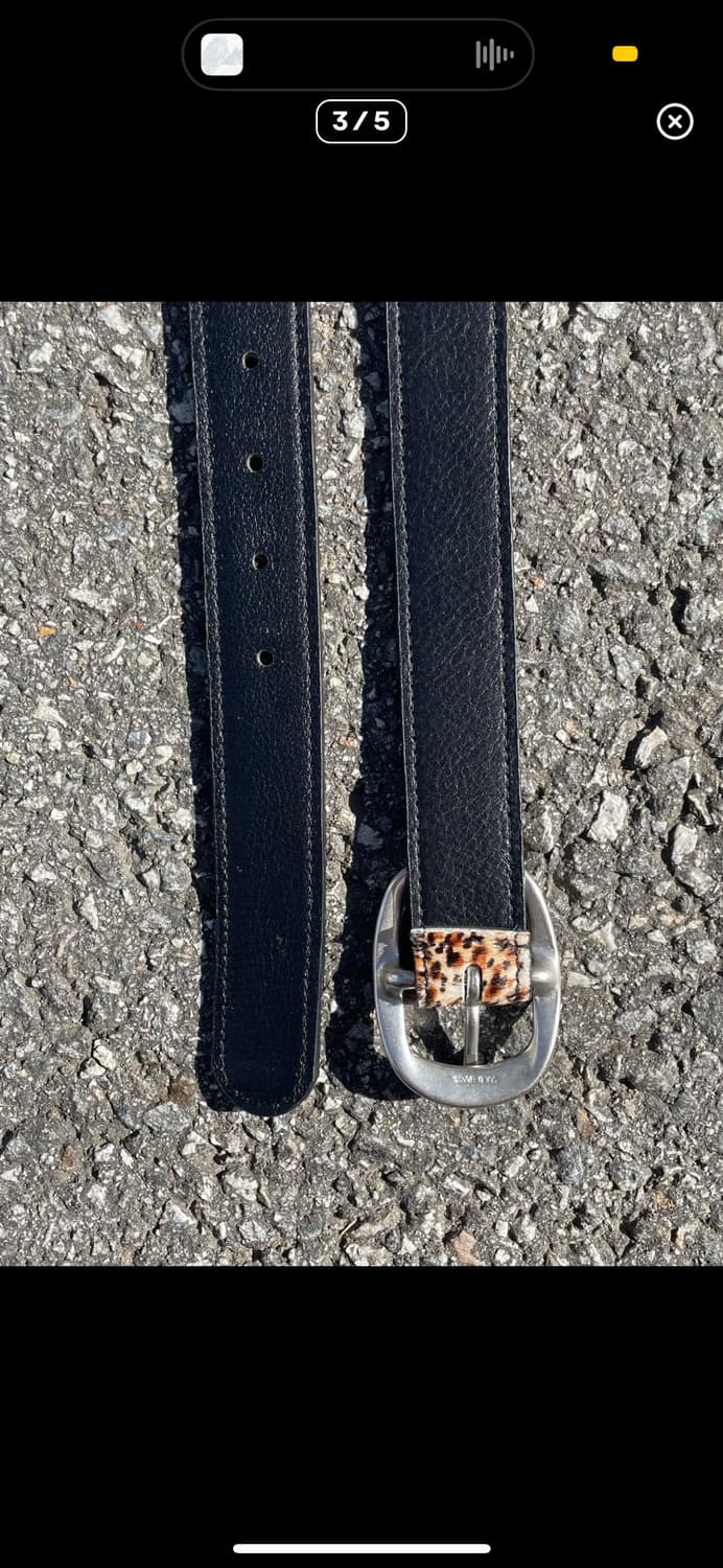 Leopard pony hair belt 레오파드 송치 벨트 상품이미지3