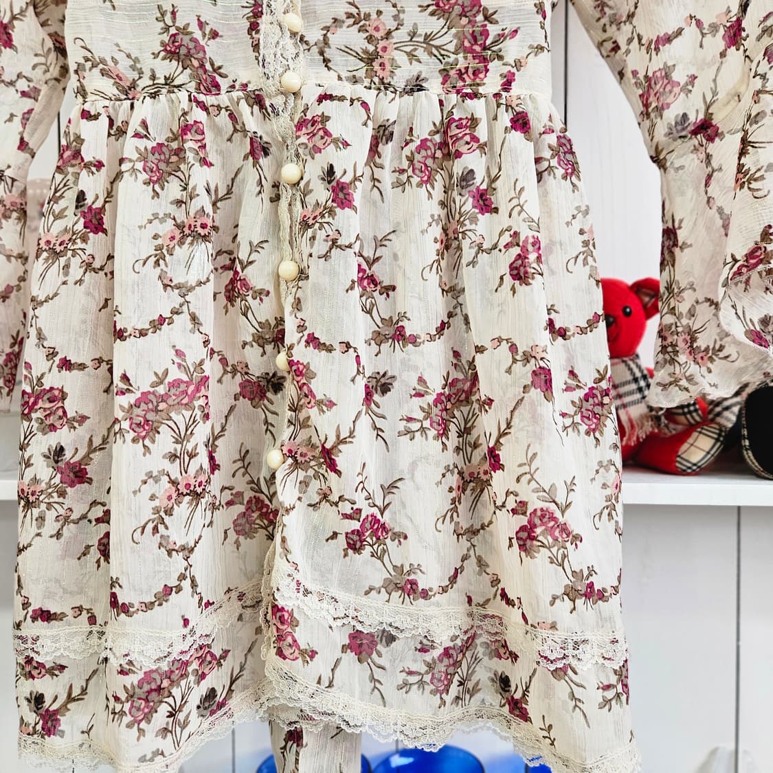 no0327  플로럴 레이스 리본 원피스 상품이미지4