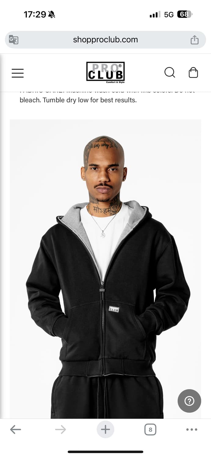 PRO CLUB 헤비웨이트 리버시블 후드자켓 상품이미지6