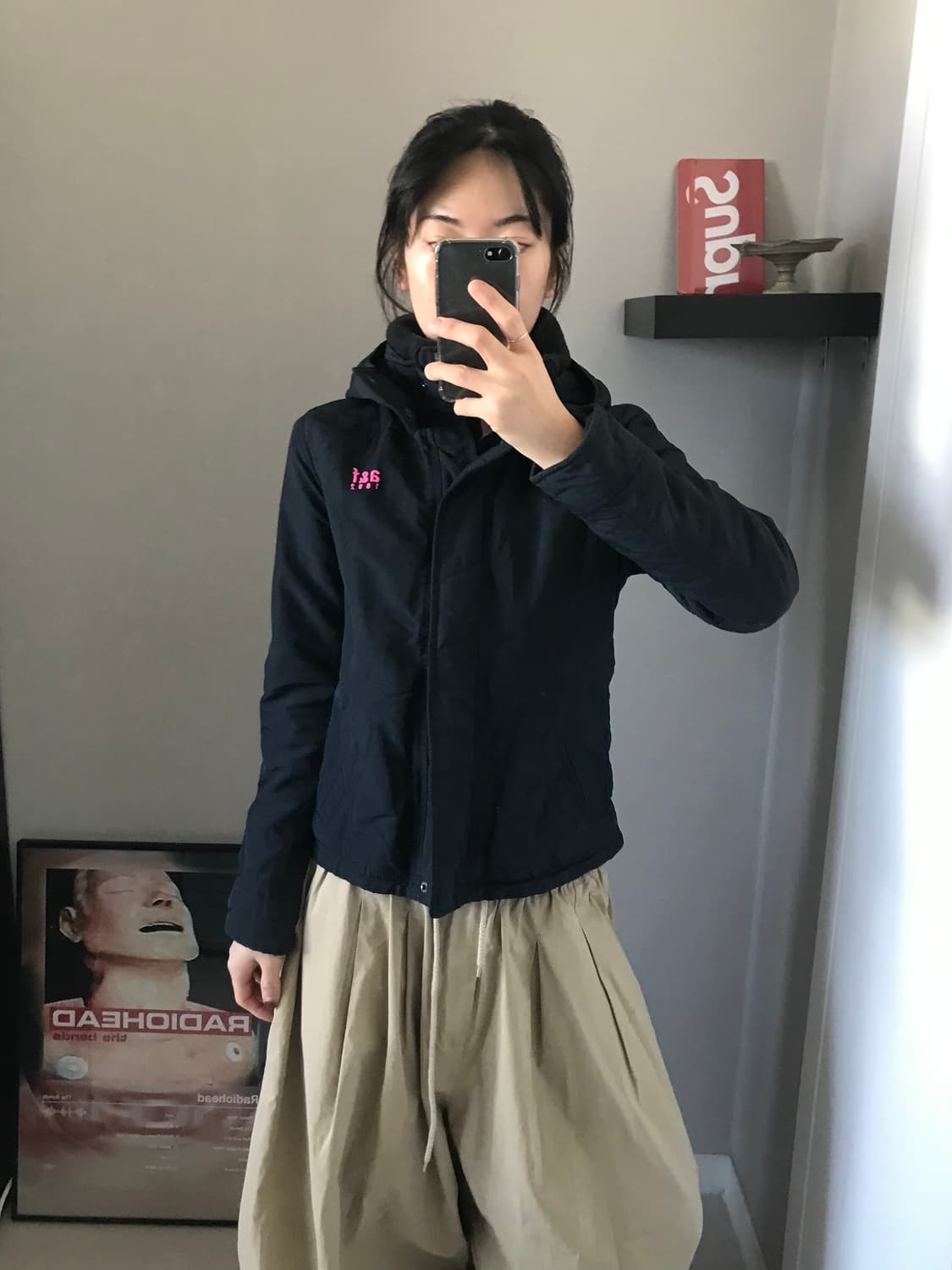 아베크롬비 자수로고 블랙 헤비 자켓 상품이미지1