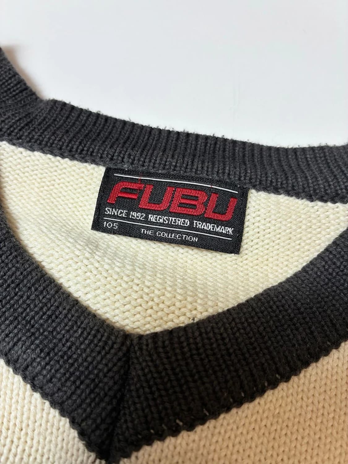 푸부 00's Y2K 힙 블록 배색 니트 PN8838 상품이미지3