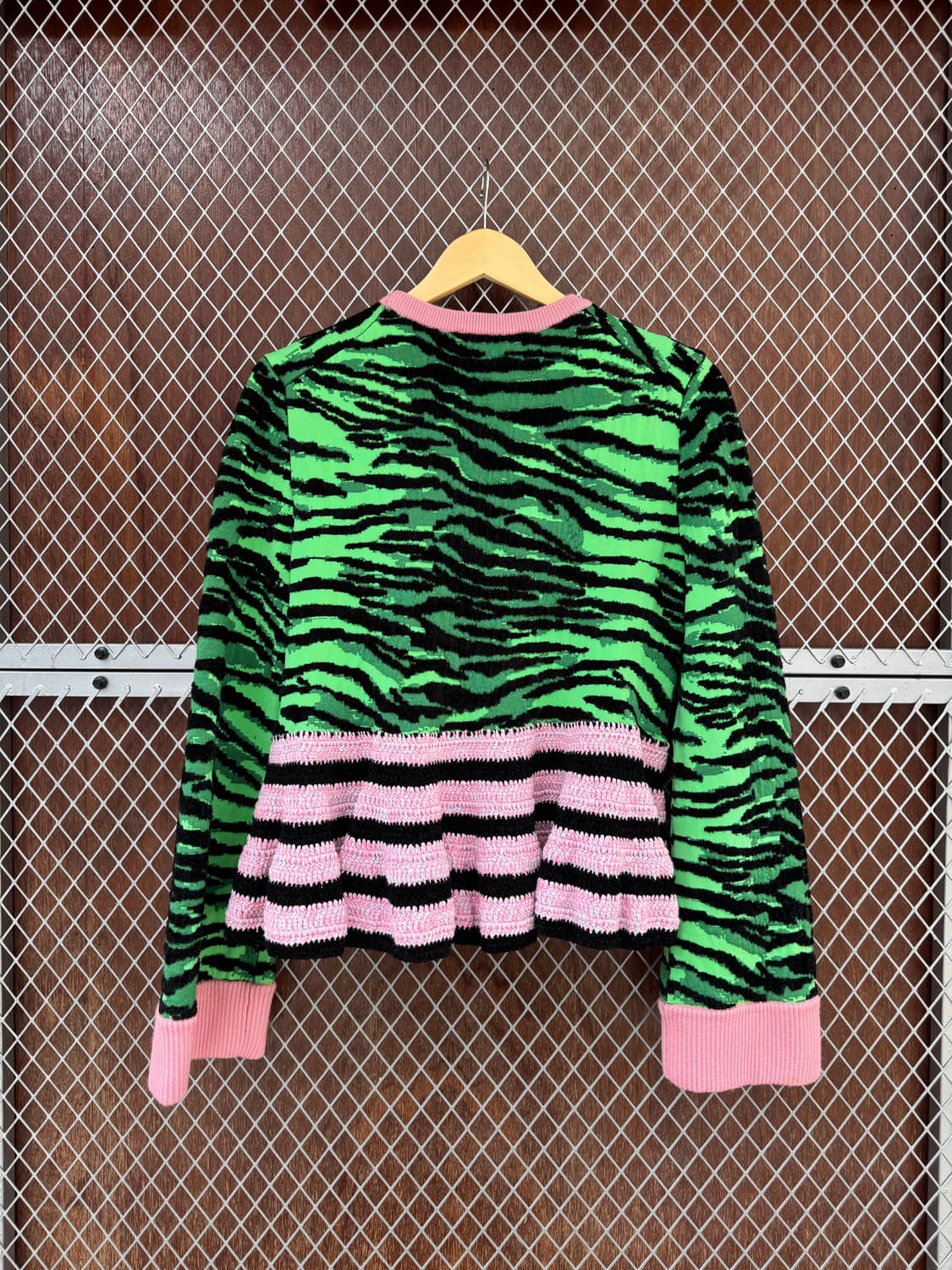 KENZO x H&M 겐조 에이치엔엠 콜라보 호피 프릴 자수 울 니트 M 상품이미지7