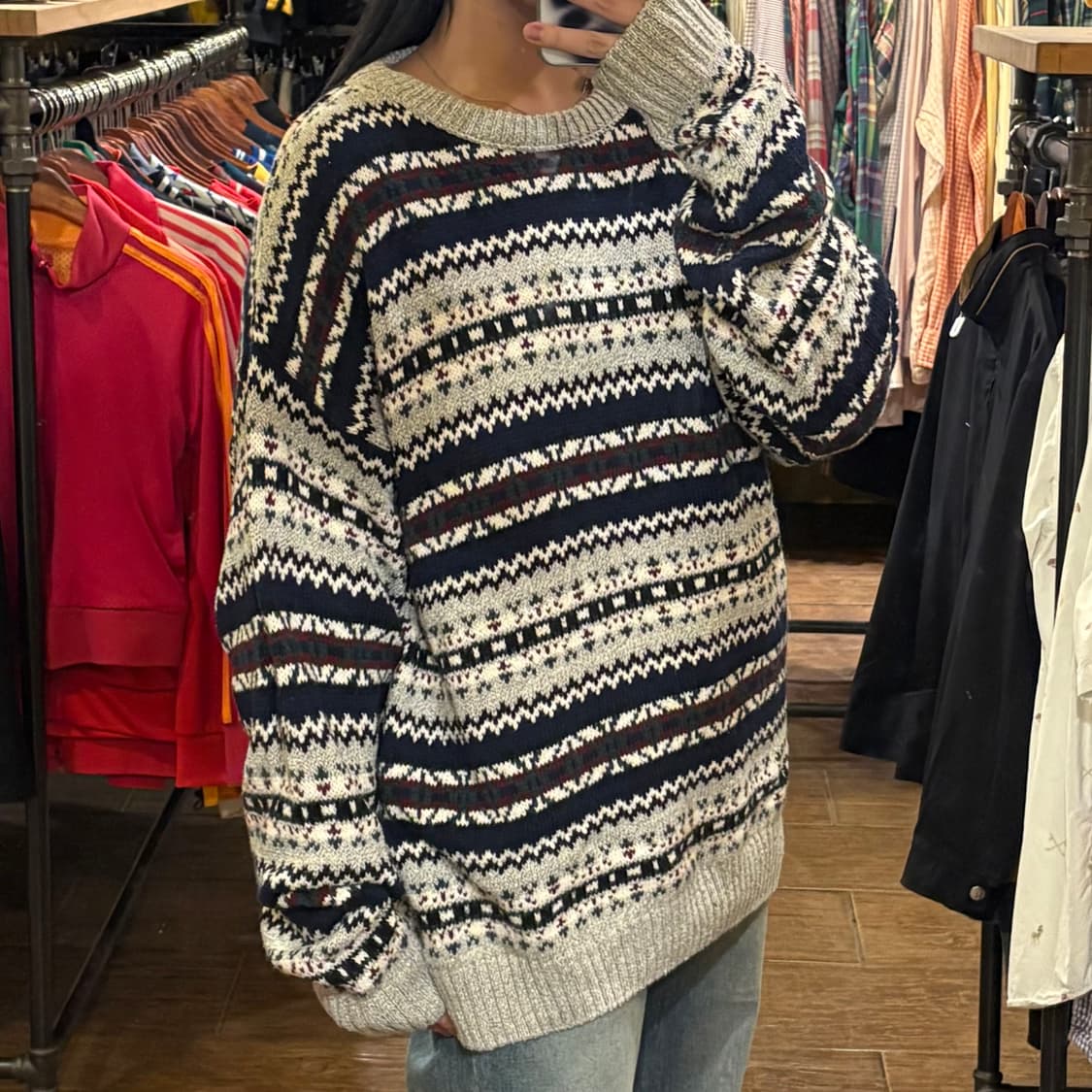 [HI] VTG 노르딕 패턴 울 니트 스웨터 상품이미지4